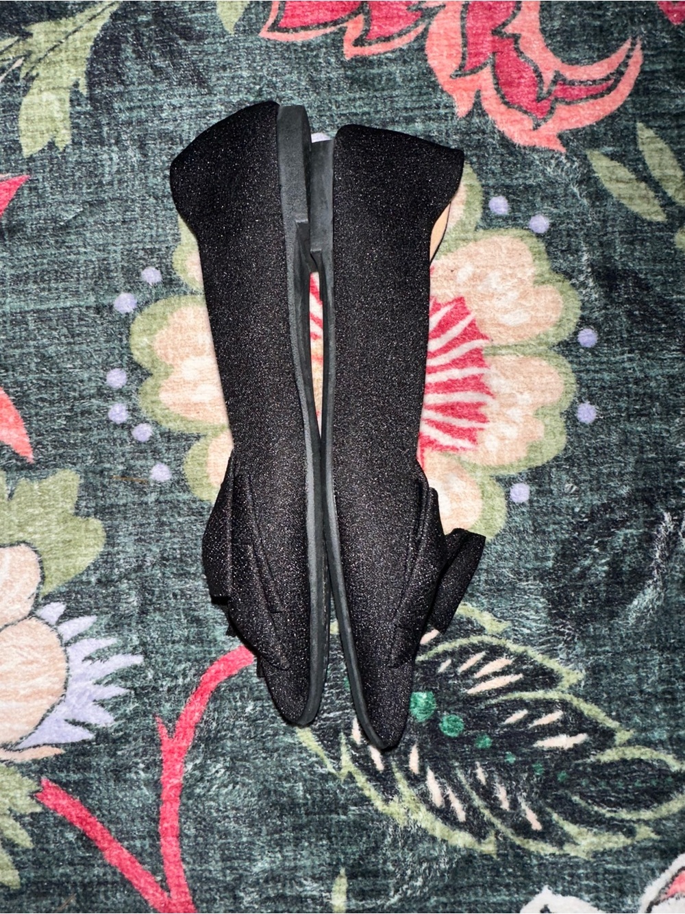 4/$20 💫 
SHEIN Black Bow Pointed Toe Ballet Flats Size 7 Slip-On Shoes - Picture 6 of 11